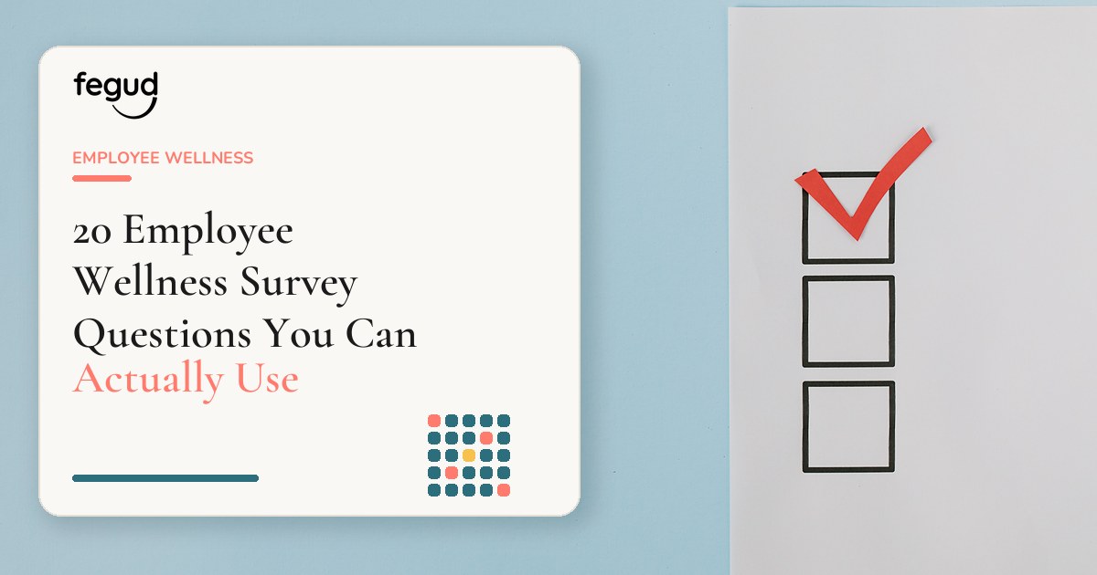 Checked survey box representing employee wellness survey questions for staff feedback