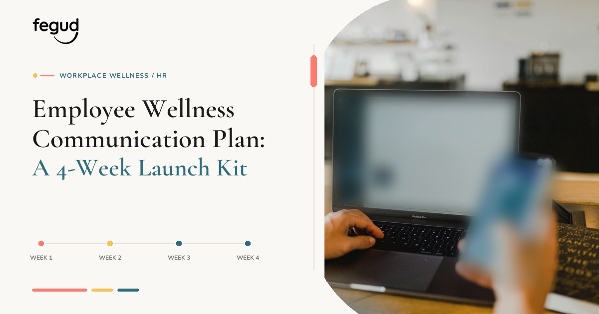 Laptop used to prepare an employee wellness communication plan