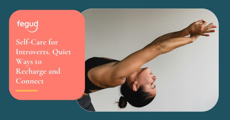 Person stretching during self-care for introverts